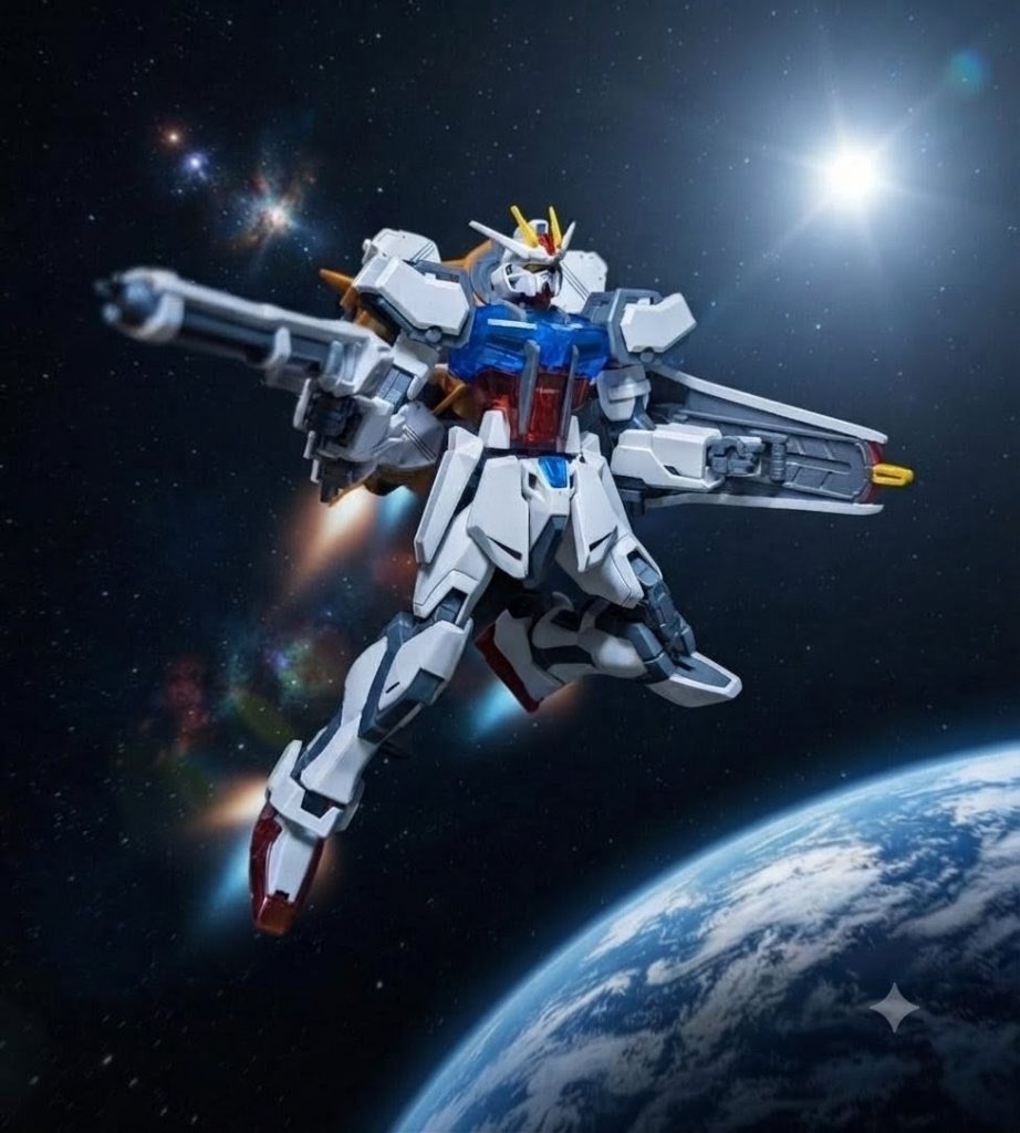 「不可能を可能にする男かな？　俺は」完成！　ガンバレルストライクガンダム！本編未登場の幻の形態ですが、空間認識能力が高くガンバレルの扱いに長けたムウさんの乗機としては非常に説得力のある機体ですね！(gandam-hand1)装備が実弾兵器ばかりなのでPS装甲の機体には不利ですがw(zaku-kao4)