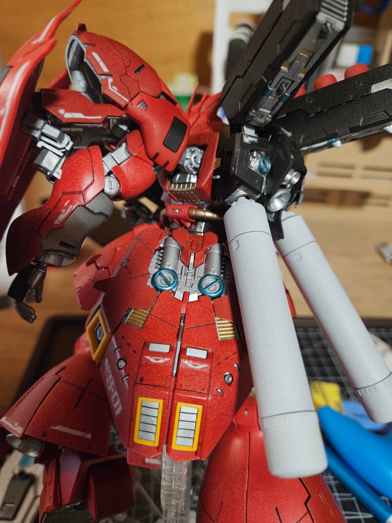 後ろから、内部フレームの塗りわけも結構頑張りましたアピール。