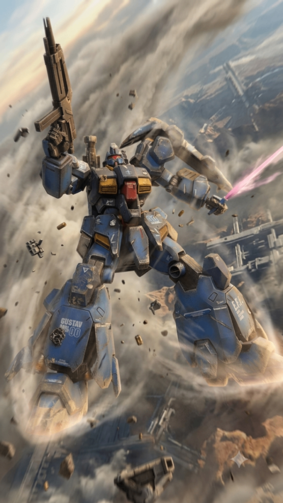 自由落下戦闘！Gemini君に「背景を自由落下にして」とお願いしたらこうなりました✨️