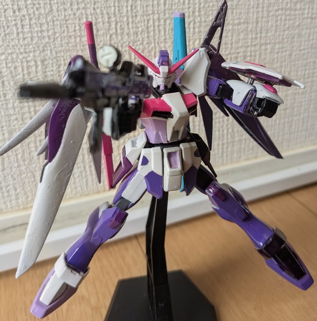 ブンドドその１、シード撃ちで１枚。素立ちだとアイドルっぽいカラーだな〜と思っていたんですが、動きつけたら、ま〜カッコいい！！推しになってしまいそう（笑）