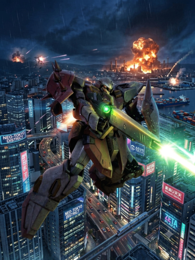 メッサーガウマン機　夜間戦闘（AI加工）
