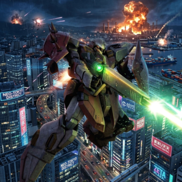 メッサーガウマン機　夜間戦闘（AI加工）