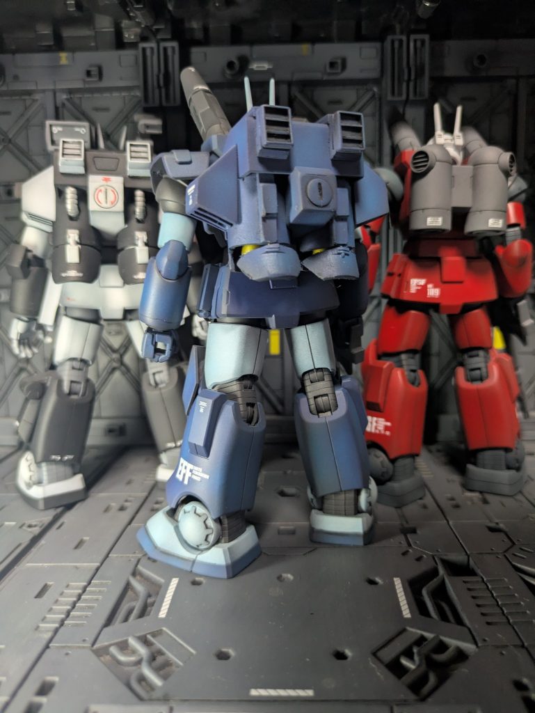ガンキャノンは素組、ガンキャノン重装型は追加アーマー部分はスクラッチ、ガンキャノンⅡは旧キットとのミキシングです😊