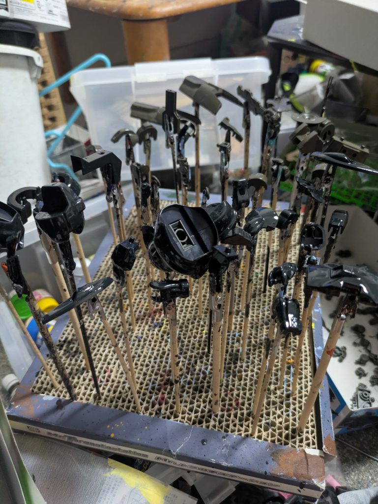 結構ベタベタ、リターダー塗装