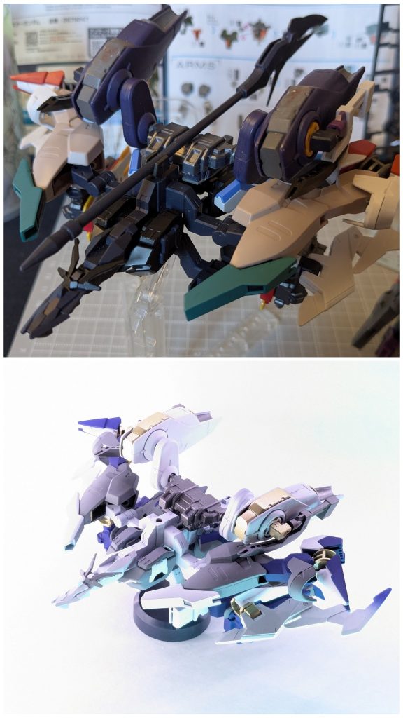 アーマーの塗装前後。