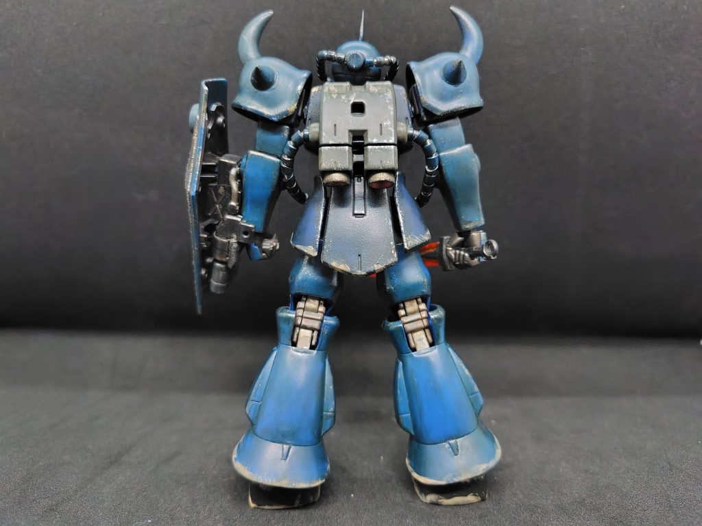 バックです( ˙꒳​˙&nbsp; )バーニアはHG グレイズのものを加工したものを使っています( ˙꒳​˙&nbsp; )