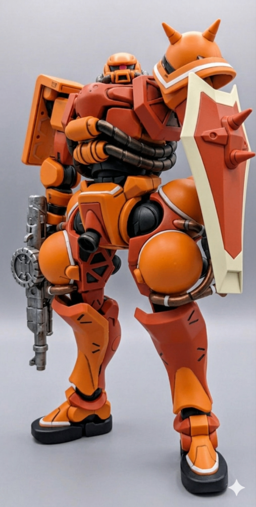 更にGeminiでハイネ専用機っぽいカラーに変更してみましたシールドはGeminiくんからのオマケです💦