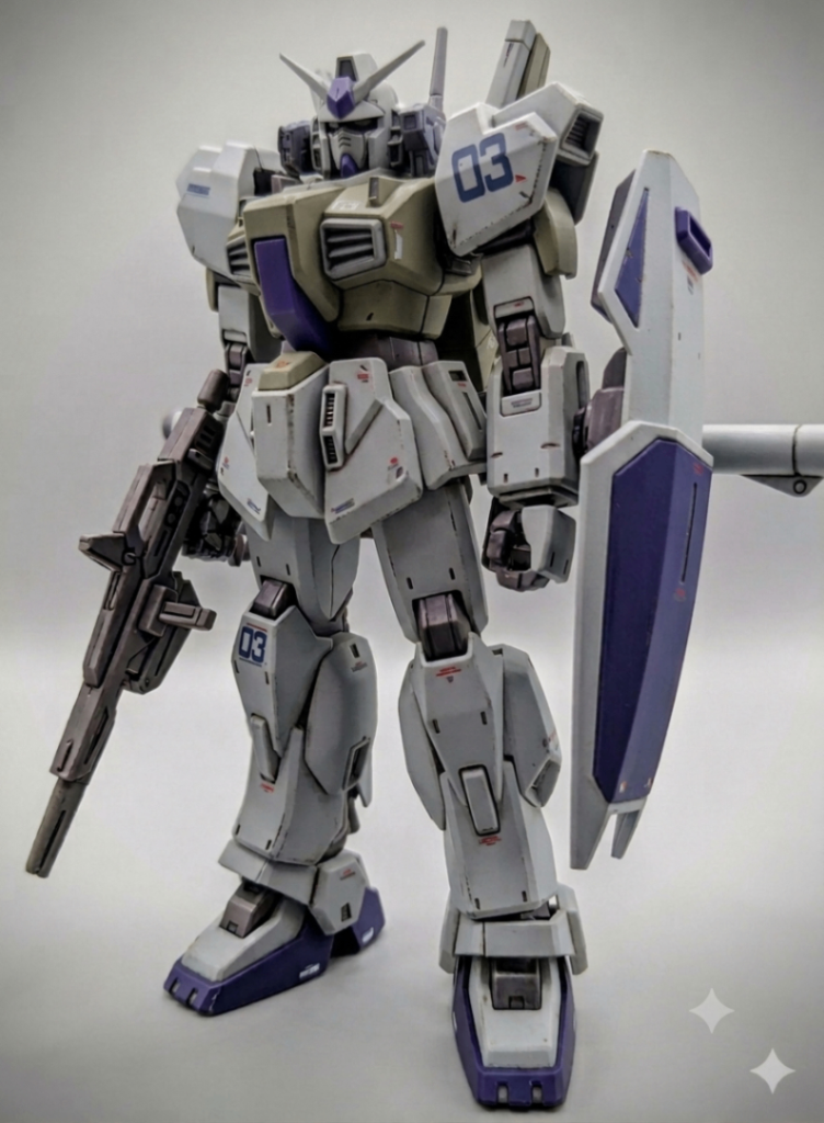 更にGeminiでＧ３ガンダム風のカラーに変更してみましたもう少し薄紫色っぽい部分を増やしたかったのですが💦