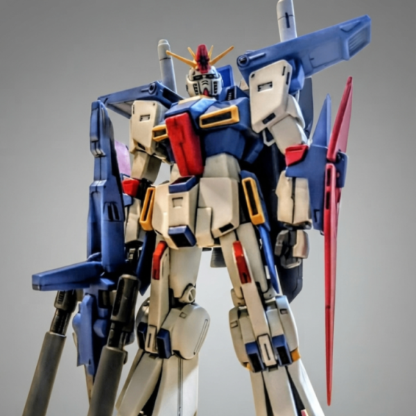 HGUCZZガンダム素組→生成AIでシャア専用カラー他