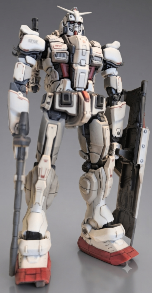 HGガンダムEX素組→生成AIでRX78-2カラーに