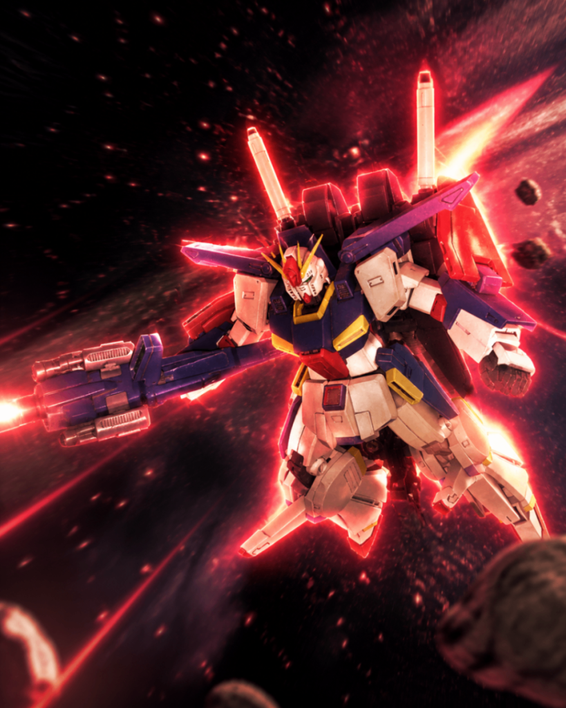 最後はダブルゼータガンダムのバイオセンサー発動状態に加工してみました。