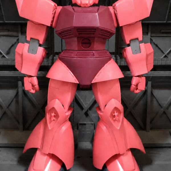 HGUCシャア専用ゲルググをロボット魂のプロポーションに近付ける改造をしてます。現状は一枚目です。手足のバランスを見るために左側だけを改造してます。この状態で煮詰まり一年ほど放置してました。二枚目はAIで正中線で左側を反転させて加工し完成後のイメージを見ました。三枚目は色んなゲルググのパーツや改造箇所があって分かり辛かったのでAIでシャア専用ゲルググのカラーリングに変更と指示を出しましたが見事に真っピンクになっちゃいました。色々と修正しましたが四枚目までが限界でした。5枚目で何とか修正出来ました。出来上がりを見るとロボット魂というより旧1/60に近くなったと思います。(5枚目)