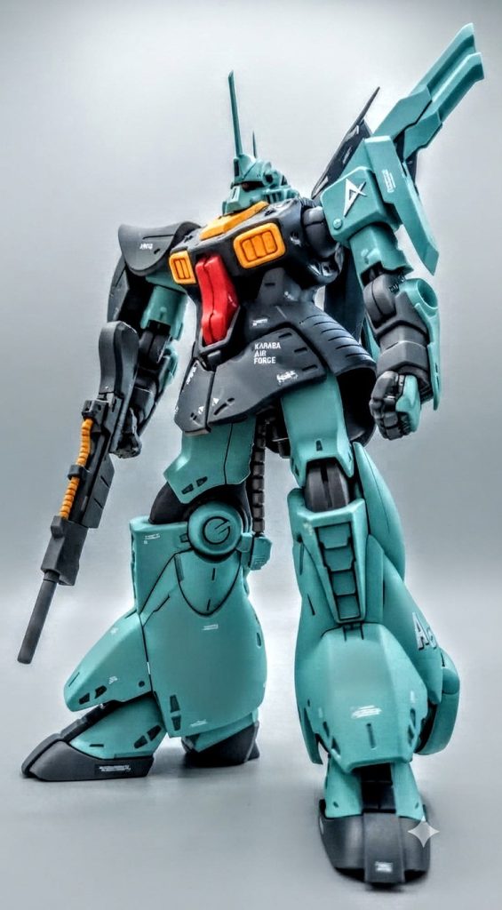 RE/100ディジェ素組→AIで赤リック・ディアスっぽいカラーに