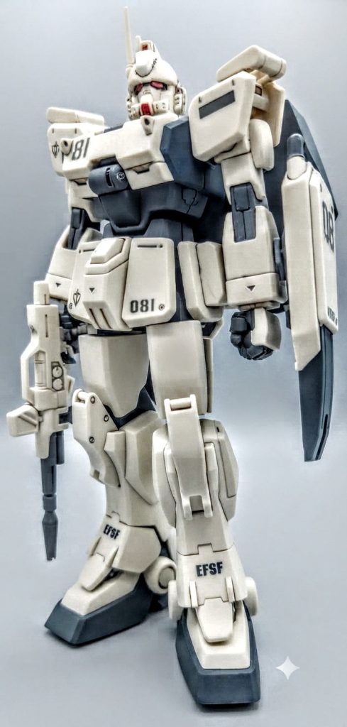 HGUCガンダムEz8素組→生成AIでロービジ塗装