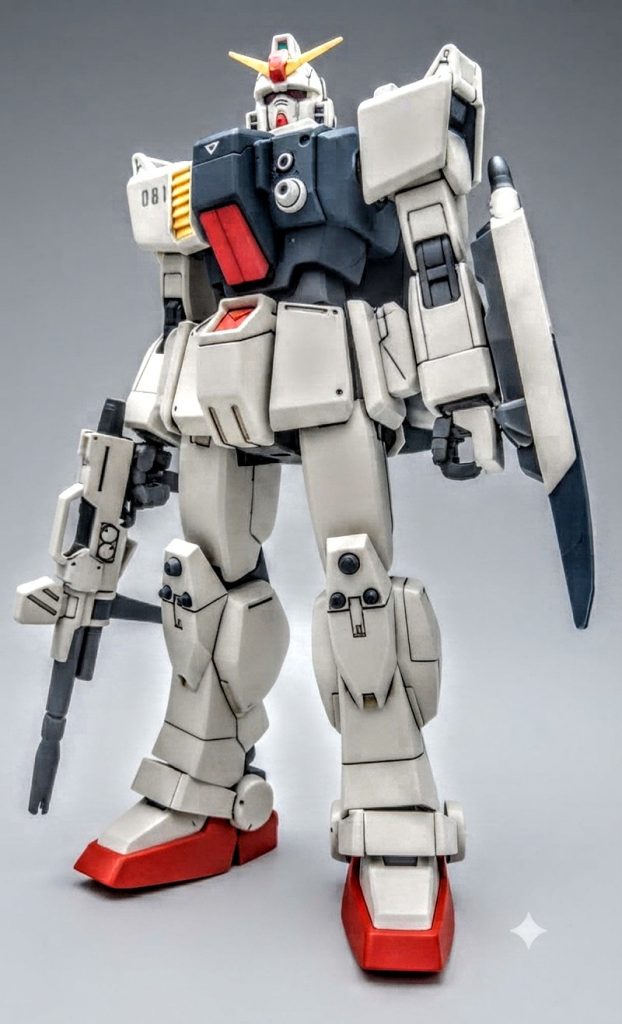 HGUC陸戦型ガンダム素組→生成AIで各種迷彩色に