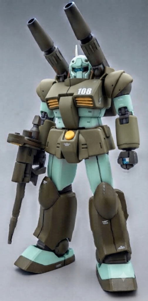 更にGeminiでＧＭキャノンⅡのカラーに変更してみましたキャノン系の機体は好きですが、ガンキャノンもＧＭキャノンⅡは特に好きな機体ですなかなか渋くていい感じです&nbsp;