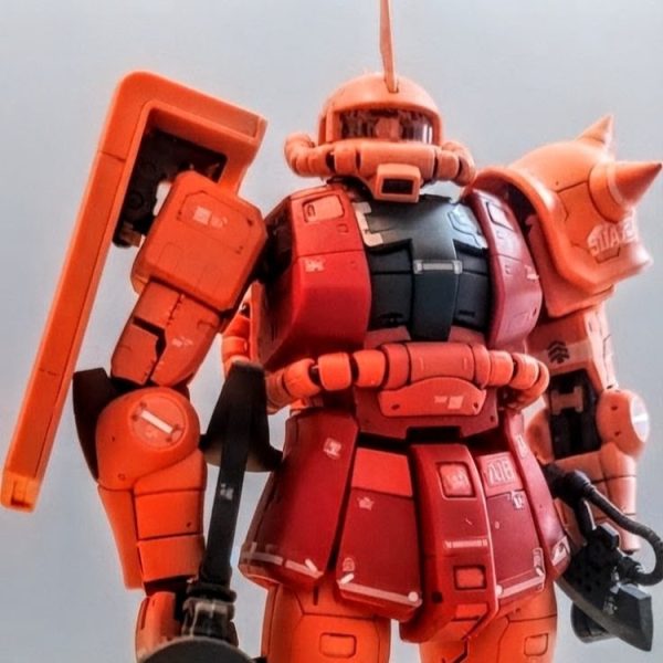 RGシャア専用ザクII素組→生成AIで各国トリビュートカラーに①
