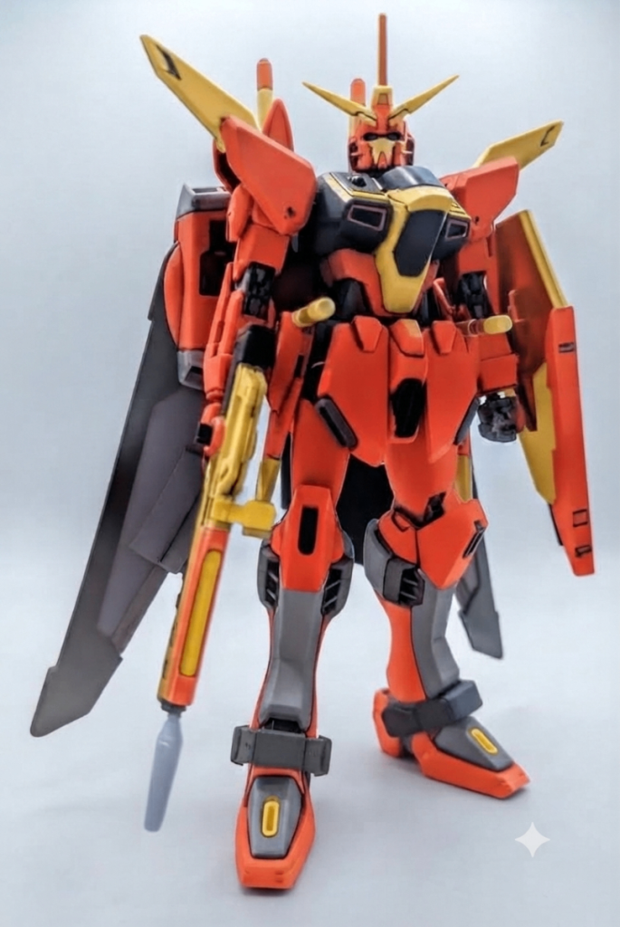 おまけにGeminiでバルトフェルド専用ガイアガンダムっぽいカラーリングに変更してみましたインジャ奪取してきたもののアスラン不在で、急遽バルトフェルドさんが乗ることに…っていう想定で(笑)バルトフェルドさん大好きなので、個人的には超カッコよく見えます👍