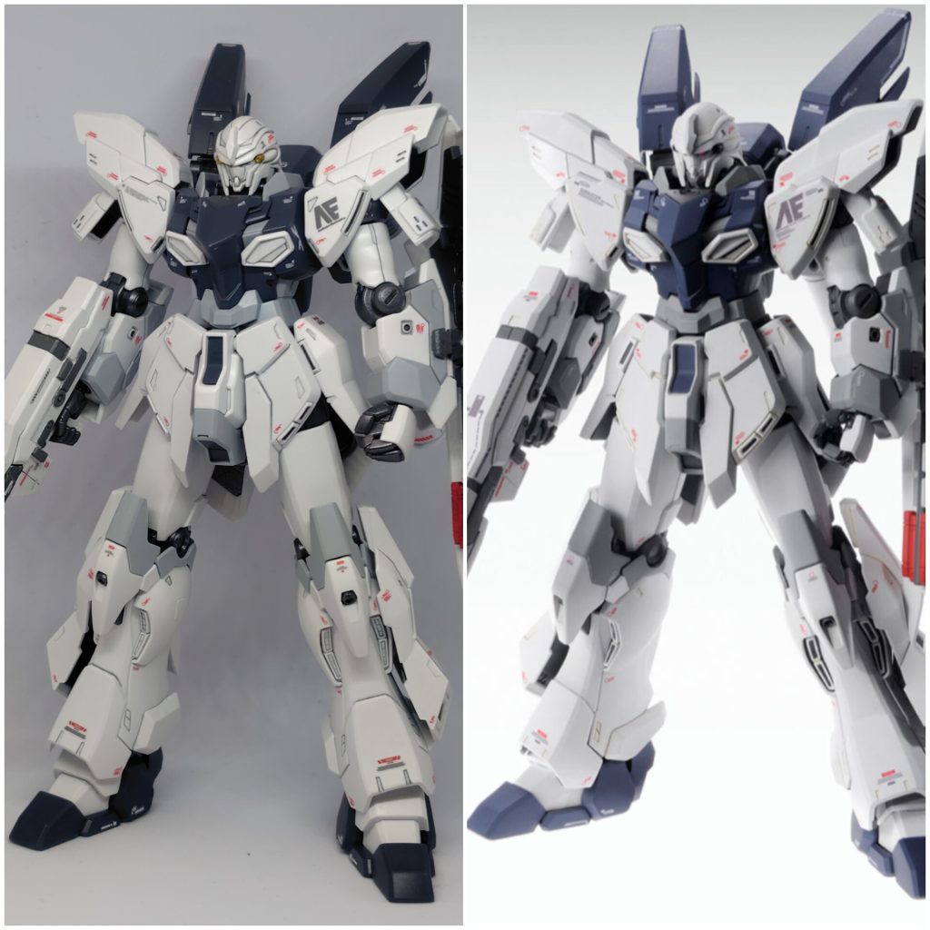 おまけ。MG ver.Ka(右)との比較。我ながら上手く真似れたんじゃないかと思います(zaku-kao2)以上です！ご覧いただきありがとうございました！