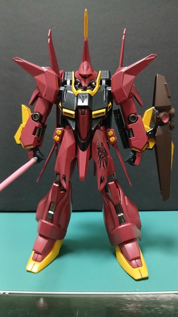 筆塗り全塗装本体→イモータルジャスティスレッドボディ→ディアクテブブラック可動部→赤鉄色シールド→レッドブラウンで仕上げました&nbsp;