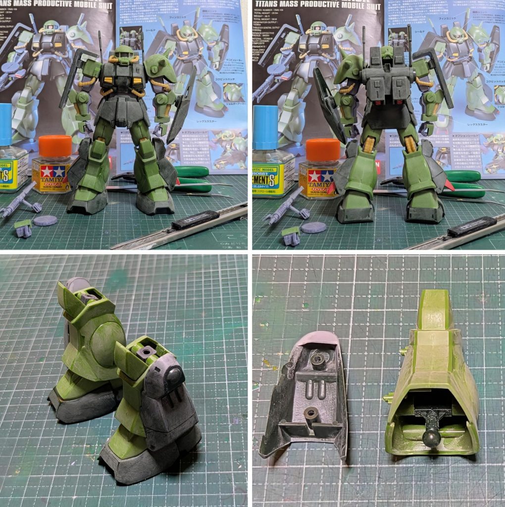 仮組み及び脚部プロペラントタンク裏側工作&nbsp;