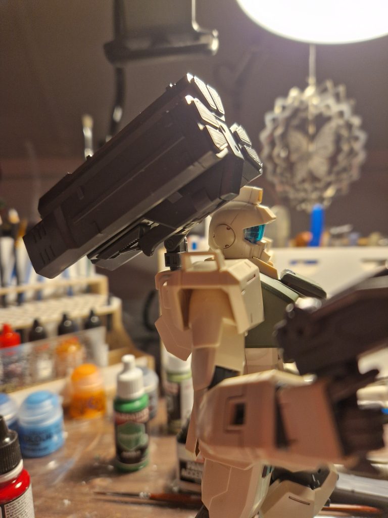 I love rocket pods. I used 30mm parts to make it shoulder mounted instead of hand held. It was my first time using a hand drill. I really liked the results!