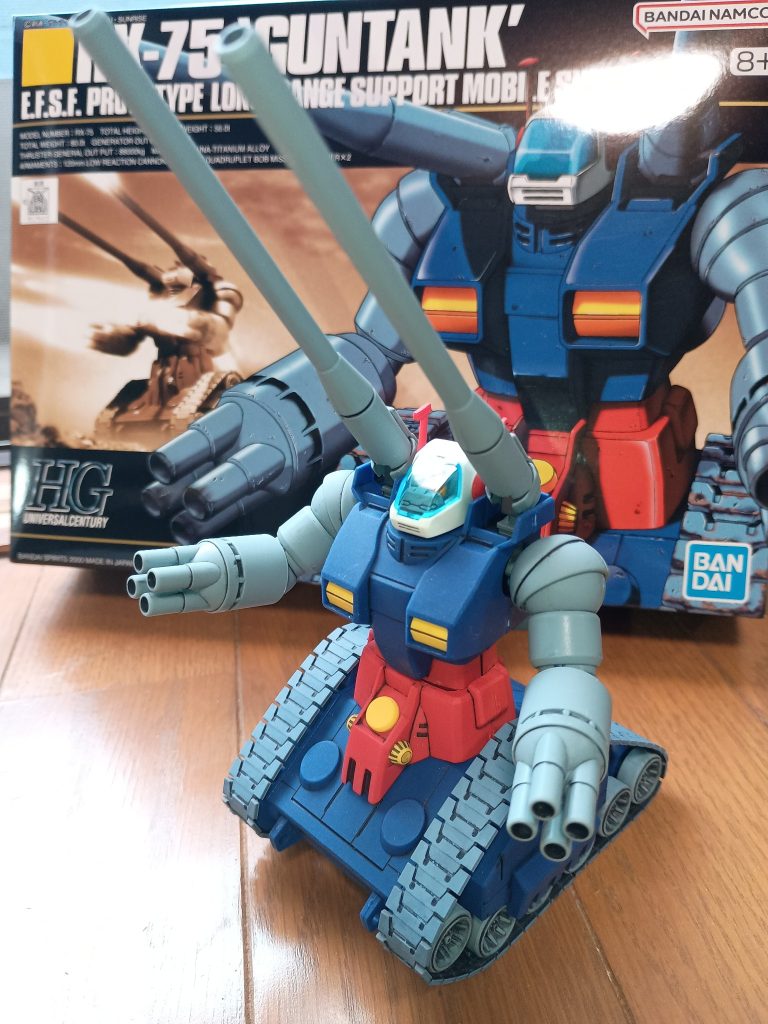 ガンタンクアクリルマーカー部分塗装、マッドクリアスプレー塗装–2枚目/制作者：RX-987654321