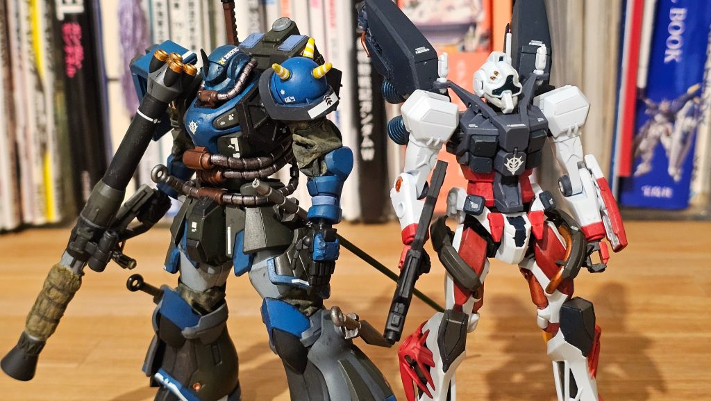 前作ったGQ版 陸戦高機動型と一緒に。