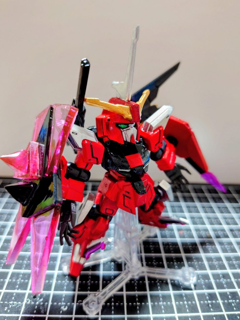 顔がイージス系に似てると思いやってみました(⁠&nbsp;⁠╹⁠▽⁠╹⁠&nbsp;⁠)ジャスティス系のパーツは未使用のアスラン専用ゼータプラスでした⊂⁠(⁠(⁠・⁠▽⁠・⁠)⁠)⁠⊃