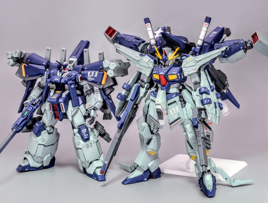 以前製作したイカロス・カールと連邦空軍の技術試験部隊に所属する機体という設定なので、カラーリングも統一しています