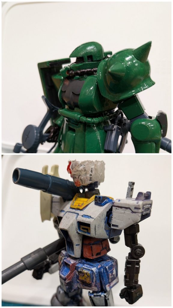 HG ザクⅡ（初筆塗り塗装）、ガンプラジャンクでオリジナル機体