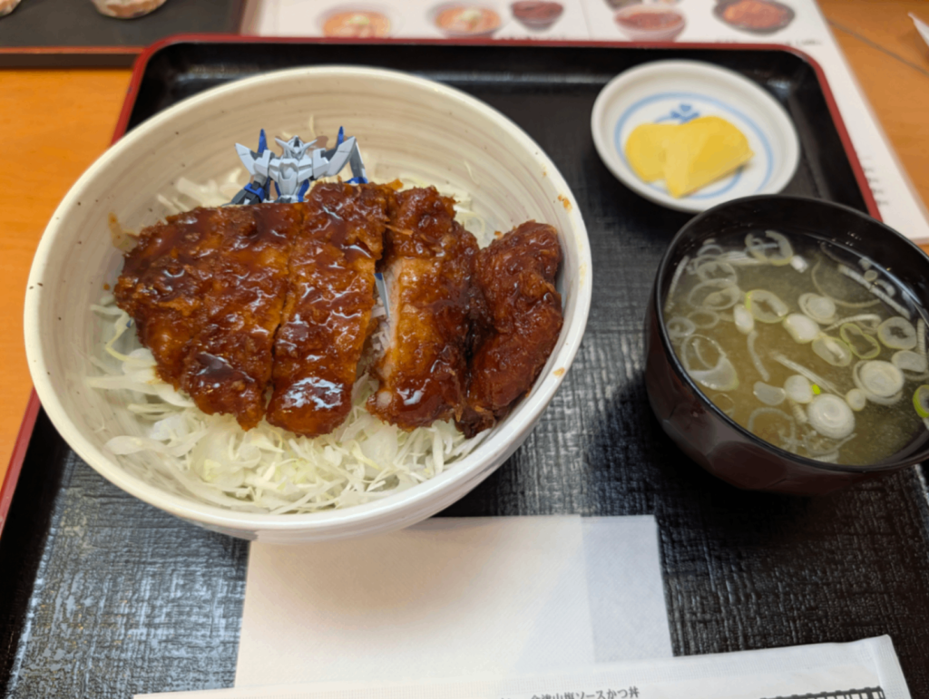 昼飯は名物（？）のソースカツ丼、実は母方の田舎が会津なのでこのこの近辺、幼少期はよく来てたのですがソースカツ丼が名物だったのは全然知らんかったり⋯