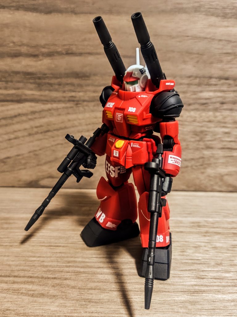 「ガンキャノンです」ふぅ、とりあえずね、3つ買ったのよ。ようは6つだけど。ガワとフレームいるからね、高いけどまだ安い。んでね、それでもウチのブログだと足りないじゃない？、いつもの事で。前回は結局4体あるからね、旧ザク。そのうち2つはセカンドバンド店でお高く買わされたし。だから、今回はハナから3体行ったのよ。