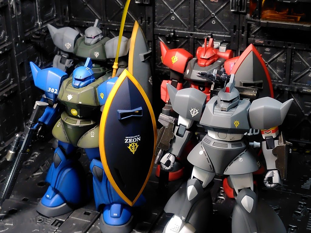 ゲルググを作るとまたゲルググが作りたくなる悪循環に陥ってます(gundam-kao2)これだけ作ってシャア専用を作ってないのが不思議。