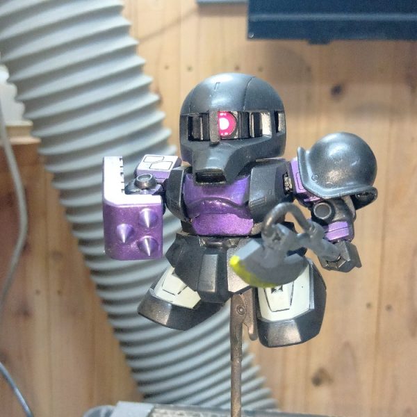 SD　BB戦士　エコプラ　ザクⅡ　⇒　ザクⅠ　黒い三連星仕様