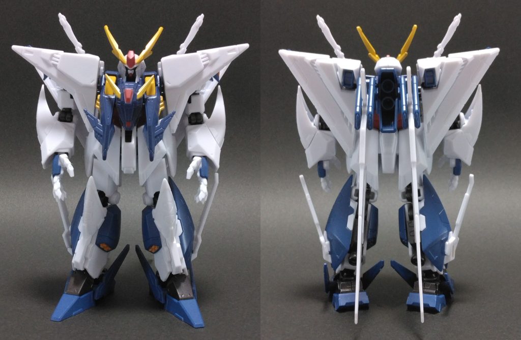 ボディだけ原作版イメージで部分塗装しています。水性ホビーカラーのブルー＋ティターンズブルー2をブルーグレーで調整しました。