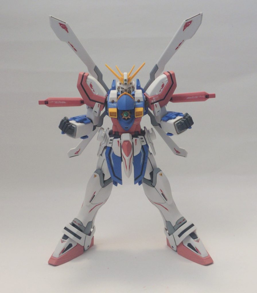 そしてハイパーモード！胸のエネルギーマルチプライヤーゲートは削った後で100均のジュエルシールに差し替えています。