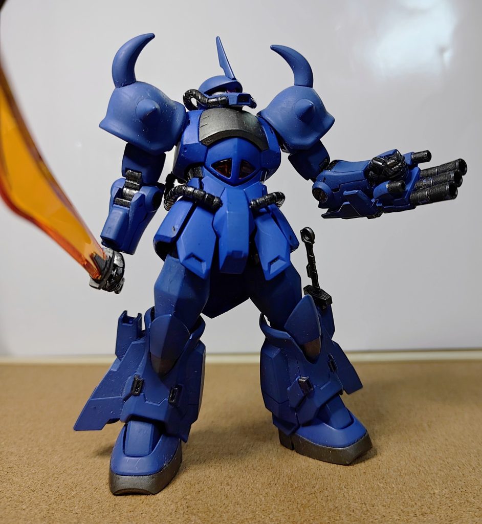 ビルドファイターズから、ラルさんのグフ。新規パーツを使いオリジナルのデザインを崩さず、力強いキットに仕上げてます。