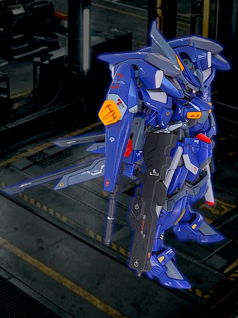 レールガン後部にライフリのバインダーをつけて、重斬刀の鞘になるようにしてみました(gundam-kao6)お気に入りのポイントです