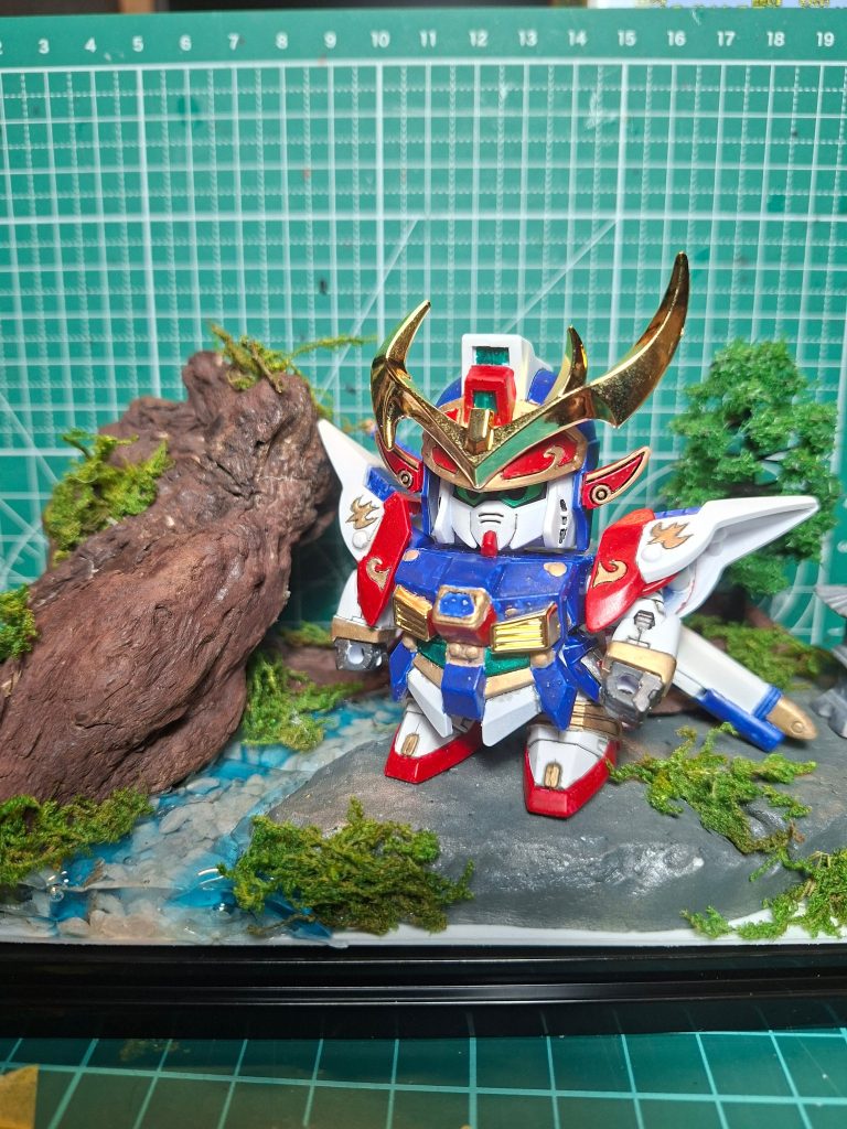 今回も飾るようにジオラマ作成(gundam-kao2)完成品を見るのが楽しくてしょうがない笑