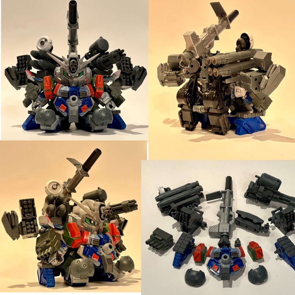 【 主な使用キット 】◾️ガンパンツァーZZ素体はBB212ダブルゼータ、鎧王頑駄無、剛熱機械師駄舞留精太。◾️ヘヴィウェポンパーツBB294ヴェルデバスター、パワードアームズパワーダー、ジャイアントガトリング、30MMオプションパーツセット等