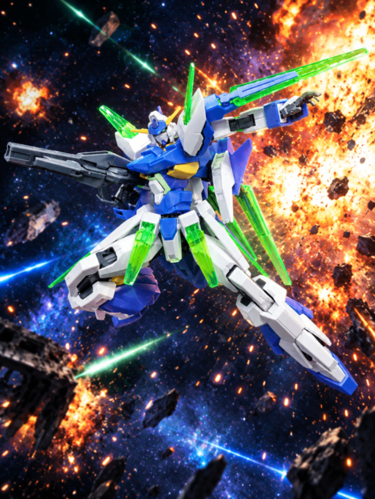 ChatGPTで背景加工したガンプラの写真