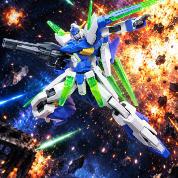 ChatGPTで背景加工したガンプラの写真