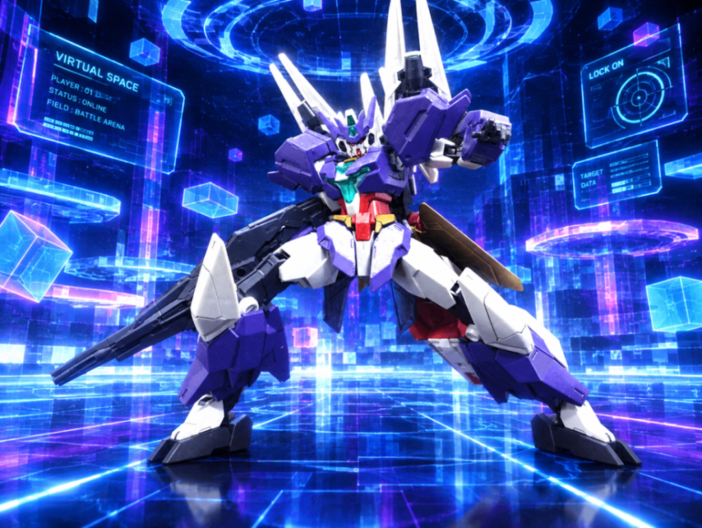 三つ目は、HGユーラヴェンガンダムですバーチャルゲームの電子空間というお願いをしたらこんな風に仕上がりましたいつか実現してほしいですよね、GBN