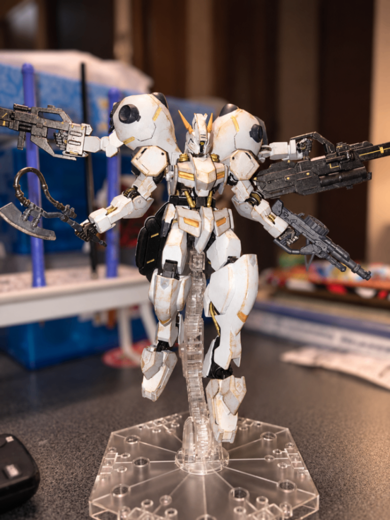 白いガンダムグシオンリベイク 筆塗り