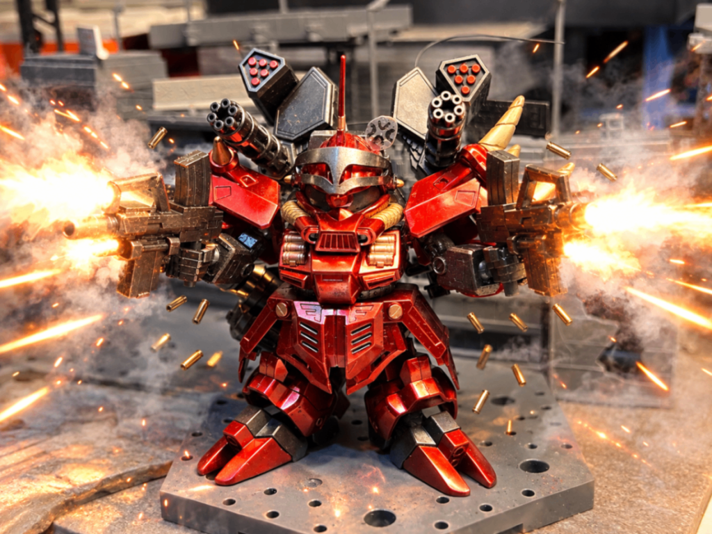 『極意！重火器によるガンダム討伐術』 SDガンダムフォース：ザッパーザク vs SDコマンド戦記：元祖ブラッディザク 殺驅頭