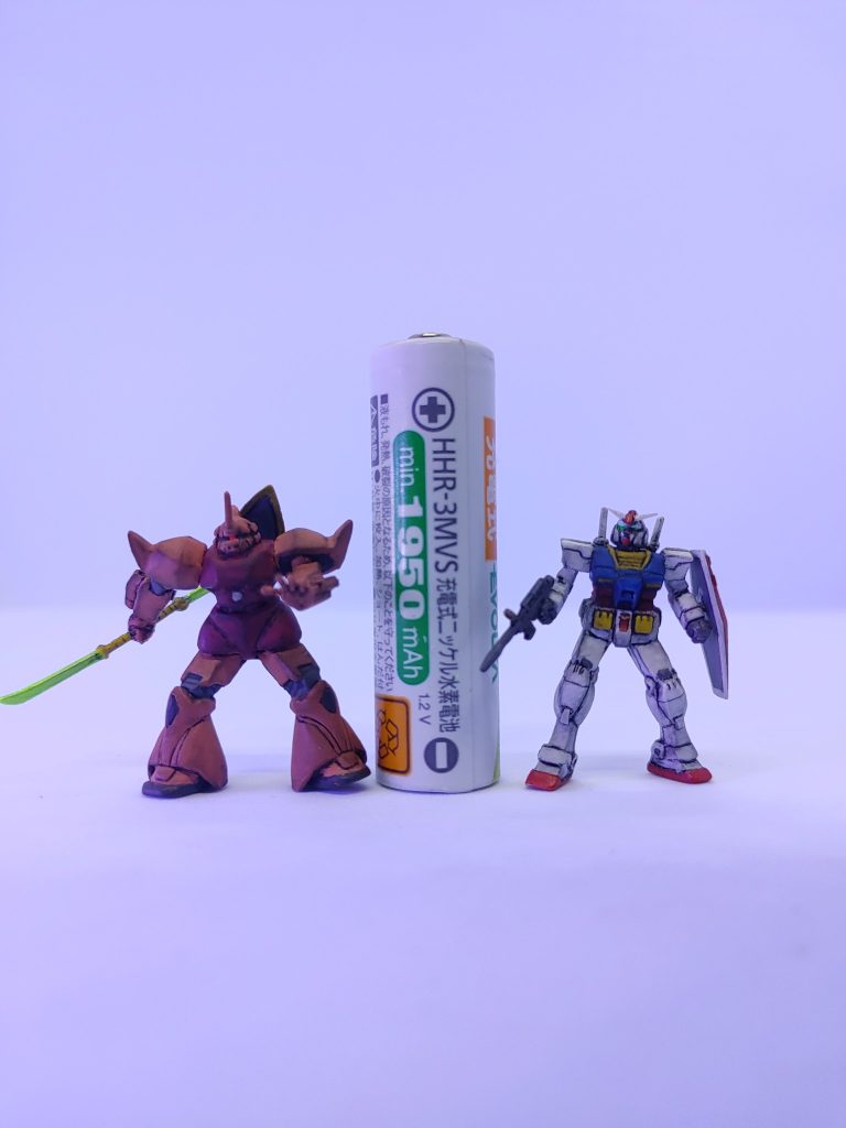 スケール比較単３電池と