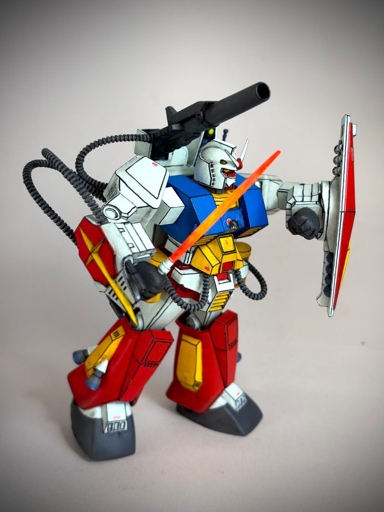 パーフェクト・ガンダムをもってMSV 1/144 22機体すべてを作成し終えたことになります。完走できてよかったと同時にMSVロスを感じています。作成例に倣って追加するか、積みプラを眺めながら考えてまいります。「プラモは数をそろえることじゃなく納得いくまで作りなおすこと、それが最高の面白さなんだよ」最後までご覧いただきありがとうございました。