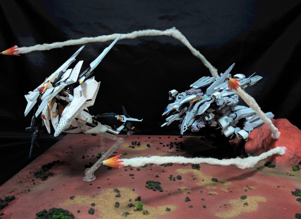 ジオラマ ΞガンダムVSアリュゼウス（キルケーの魔女）–2枚目/制作者：いぬわし