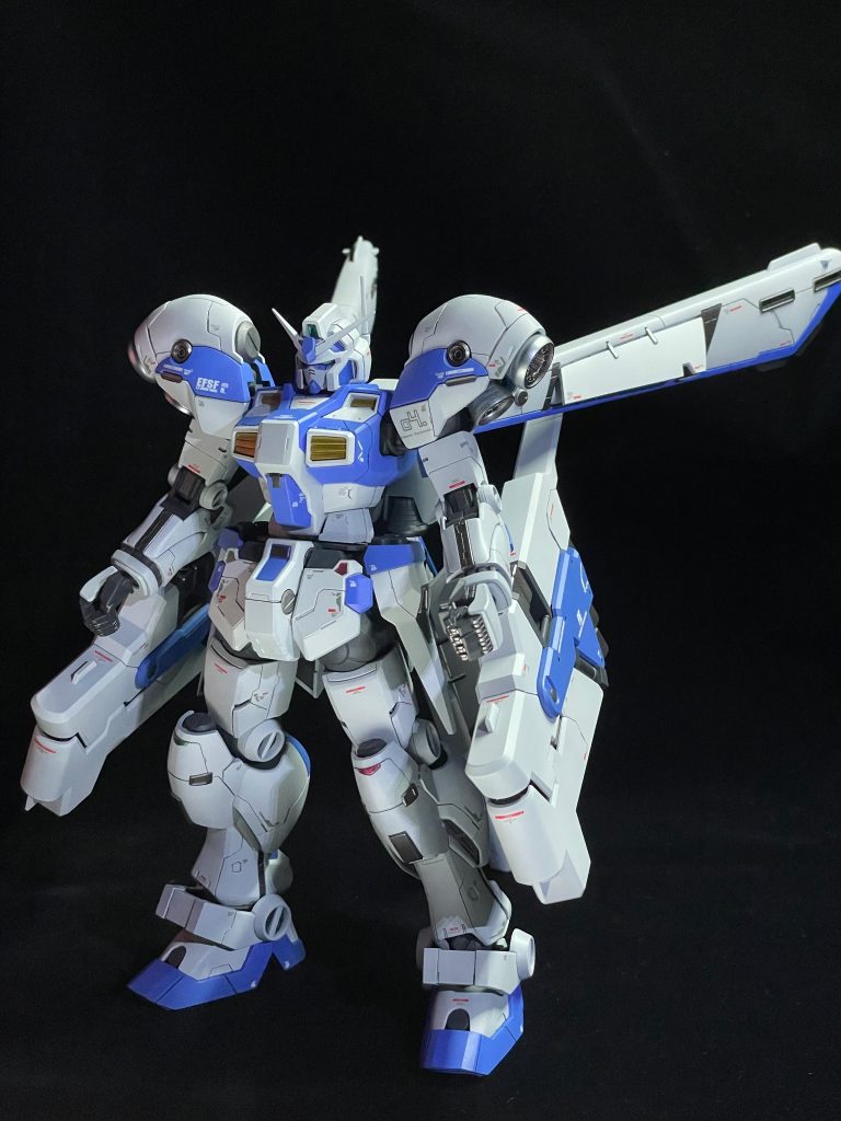 GP04の特徴である背中の巨大なブースターと曲線美溢れるデザインに惚れ、思うがままに改修してみました！